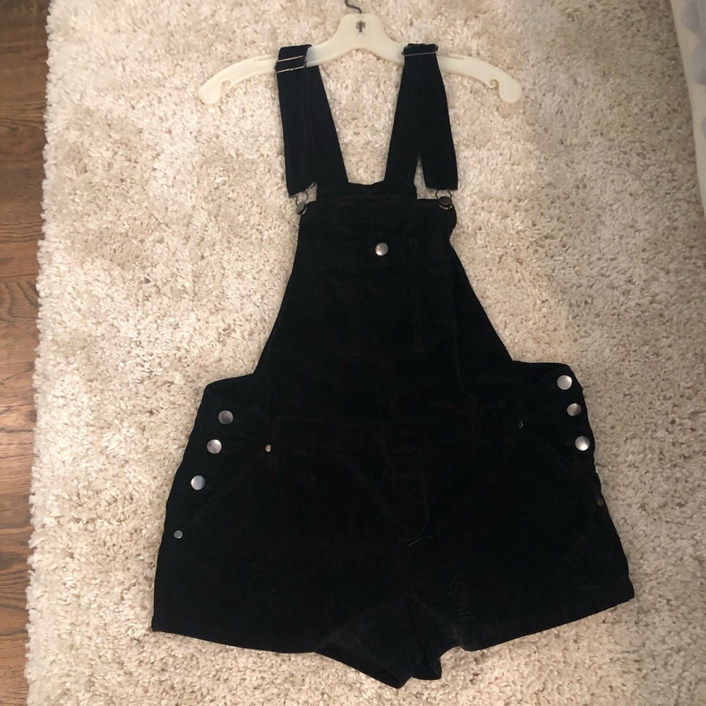 Black Velvet Overalls